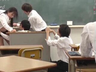 Japanese Milf Teacher Fucks and Cums with Hairy Cum Dumpster in Public Fetish Gangbang